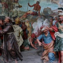 Scene of the life of Francis of Assisi: He meets the Sultan of Egypt